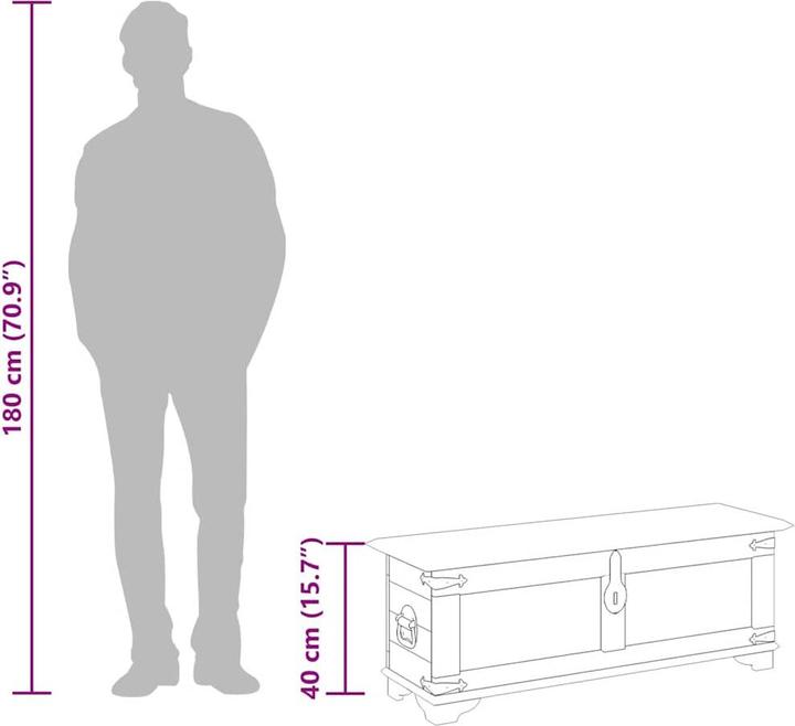 Produktbild vidaXL Truhe (35 cm, 1x)