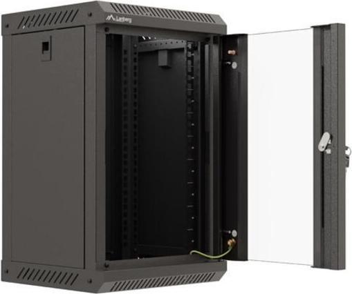 Produktbild Lanberg Szafa Instalacyjna Rack Wisząca 10 9u 300x300 Czarna Drzwi Przeszklone (Flat Pack) (9 HE, 10 Zoll Rack)