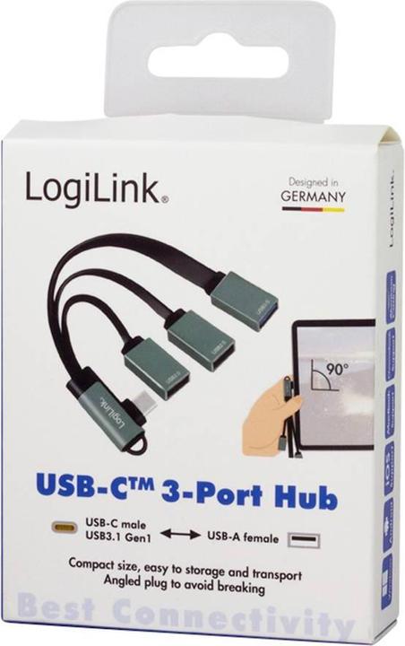 Produktbild LogiLink USB-C-Hub (USB-C, 3 Ports)