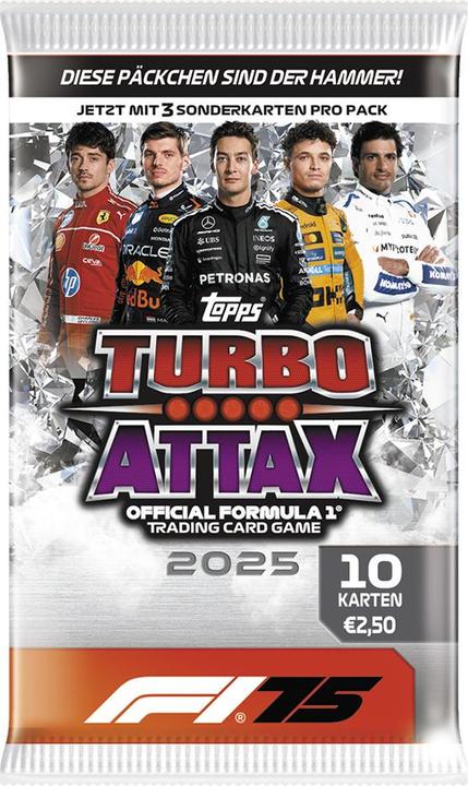 Actual product image Topps Turbo Attax Formel 1 TC 2025 – MEGA TINS Diamond Edition (German, Box Set & Collection)
