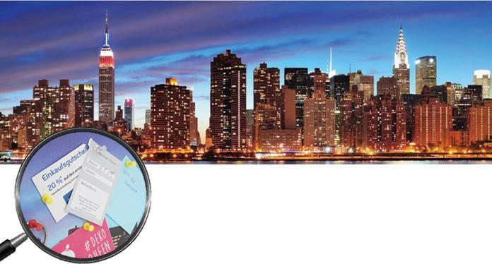 Produktbild Swisshandel24 LED-Pinnwand, Pinboard Memoboard Leuchtbild, Timer - 120x40cm New York (Pinnwand, 120 x 40 cm)