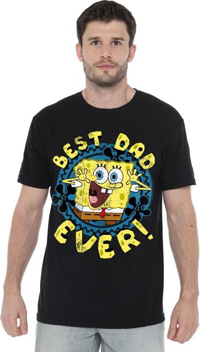 Actual product image Spongebob Squarepants Mens Best Dad Ever Fathers Day T-Shirt