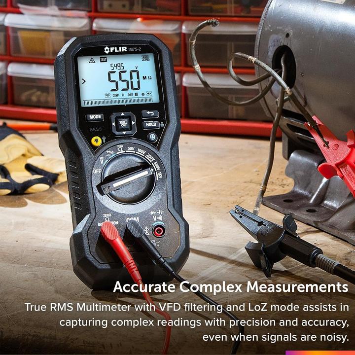 Immagine prodotto Flir Tester di isolamento e multimetro digitale, 4MOhm... 20GOhm, IP54 (CAT III)
