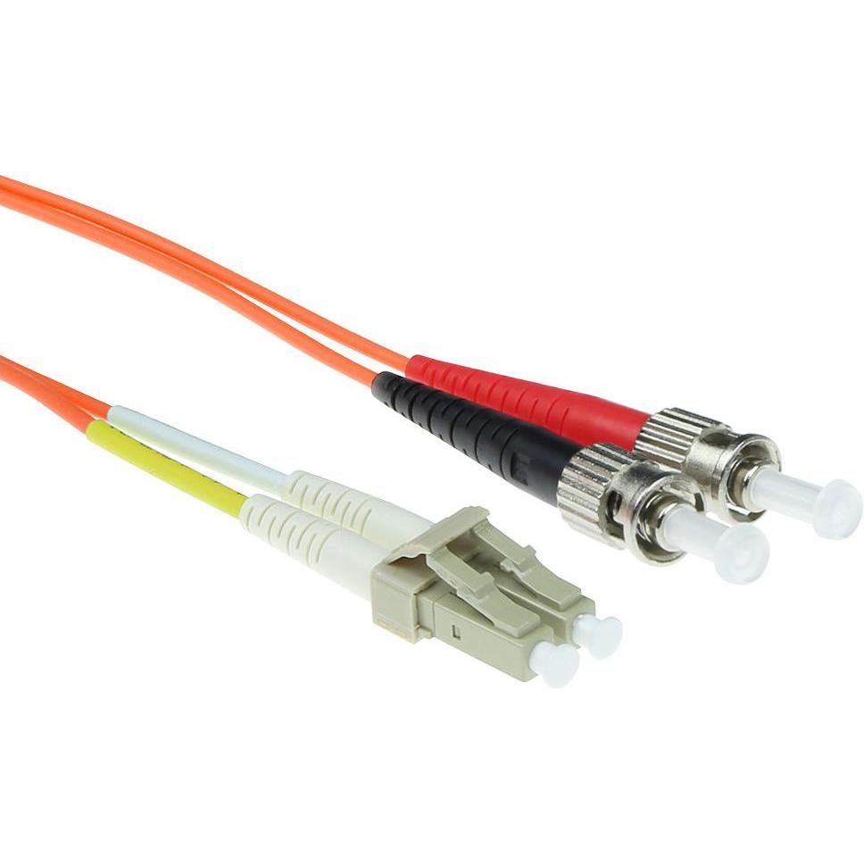 ACT 2 meter LSZH Multimode 62.5/125 OM1 fiber patch cable duplex with LC and ST connectors (S/UTP, 2 m), Netzwerkkabel