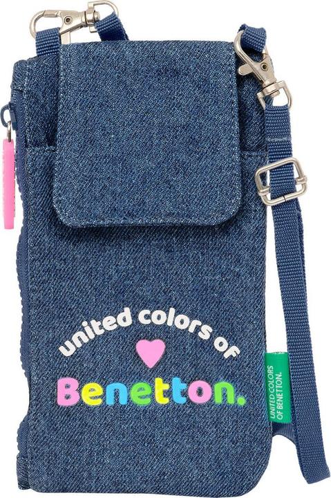 Benetton Wallet Denim Mobile Bag Blue