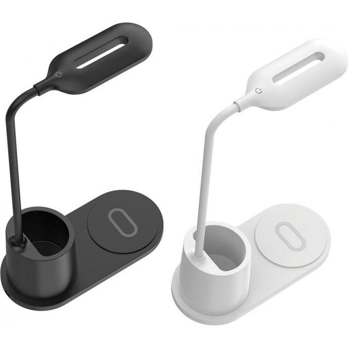 Thumbnail - Rebeltec, Tischlampe, Led-Lampe mit drahtlosem Induktionsladegerät QI W600 10W High speed white