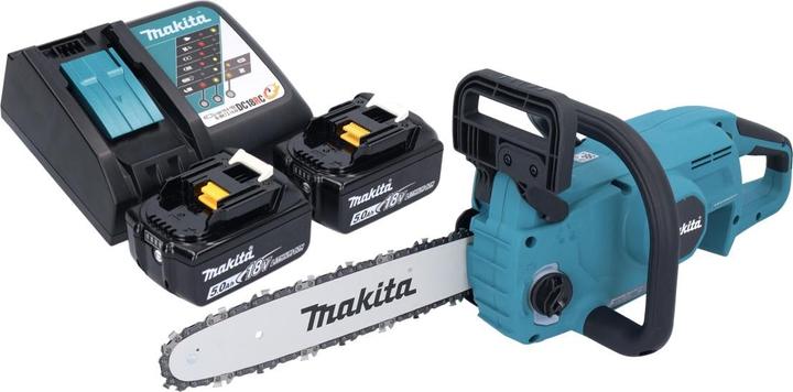Actual product image Makita DUC 307 RTX2 Battery Chain Saw 18 V 30 cm 7,7 m/s Brushless + 2x Battery 5,0 Ah + Charger (Battery chain saw)