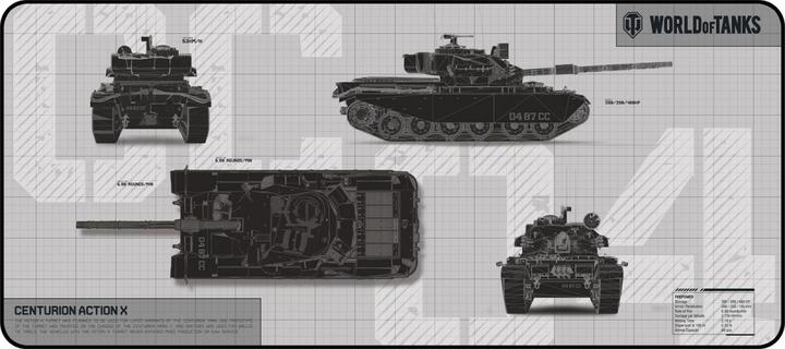 Actual product image Yenkee DEFENDER WT90 mouse pad - limited edition WORLD OF TANKS