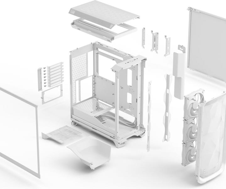 Actual product image Fractal Meshify 3 Clear Tint White (ATX, mATX, Mini-ITX)