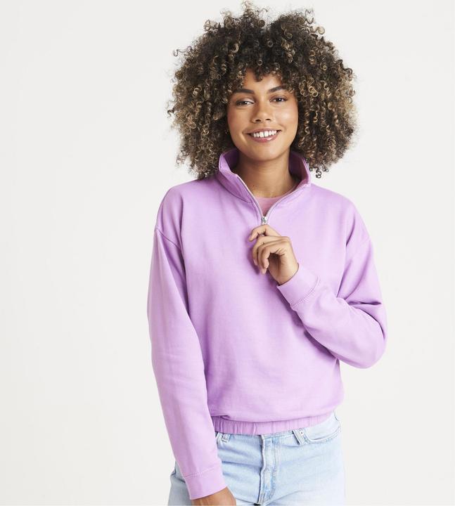 Produktbild Just Hoods Women's Cropped 1/4 Zip Sweat (S)