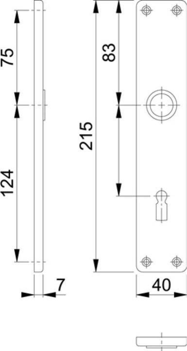 Productafbeelding Hoppe Langstelplaat 202SP F4 / bronskleurig F4 SK/OL 78 mm (Deurplaat set)