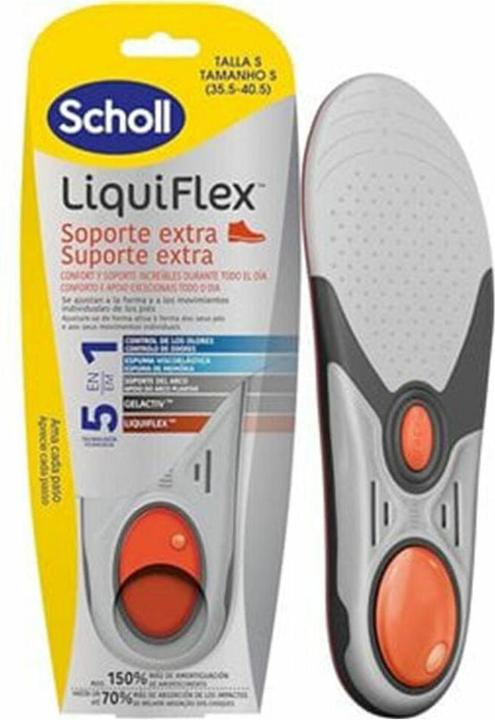 Actual product image Scholl LiquiFlex Insoles Reinforced Support Women's Footwear Size 5.5-7.5 with Memory Foam and Arch