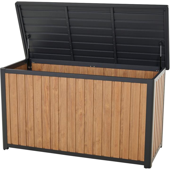 Produktbild Siena Garden SABANO Kissenbox 135x59x75cm Alu, matt-anthrazit, HT woodlook