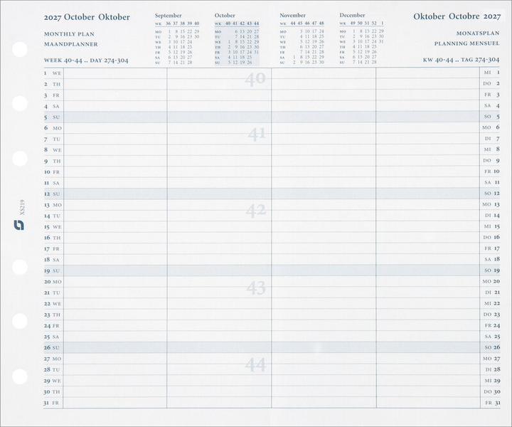 Actual product image Succes Senior Jahresinhalt Januar - Dezember (9.5 x 15 cm, 1 month / 1 page)