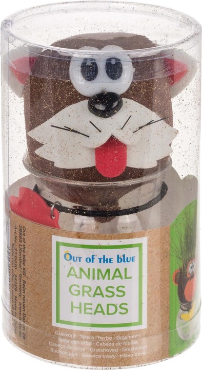 Actual product image Out of the blue Grass head in container dog