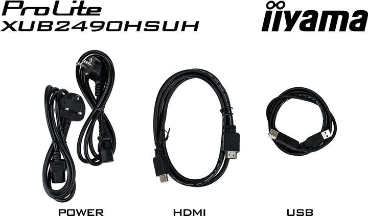 Image du produit iiyama 60.5cm (23,8") XUB2490HSUH-B2 16:9 HDMI+DP WebCam (1920 x 1080 pixels, 23.80")