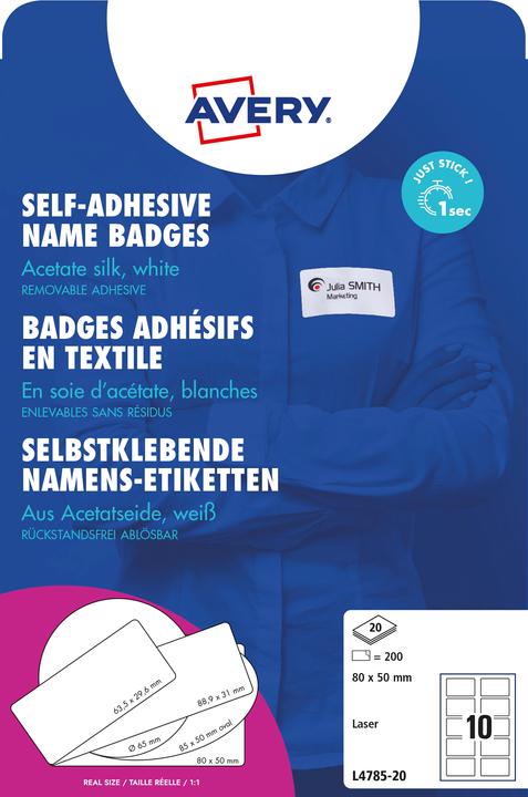 Actual product image Avery Name labels