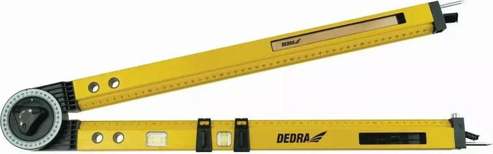 Actual product image Dedra Adjustable protractor with spirit level 620 mm, 2 spirit levels