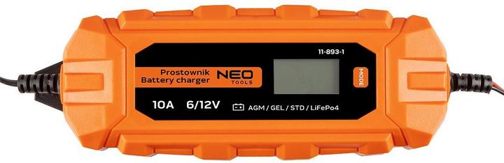Actual product image Neo Automatic charger 10A/160W 3-200Ah for acid / AGM / GEL batteries (12V, 10 A)