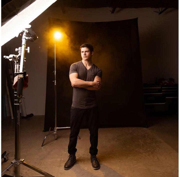 Actual product image Westcott X-Drop Pro - Rich Black (8' x 8') Wrinkle-Resistant Backdrop, 2.4x2.4m (244 cm, 244 cm)