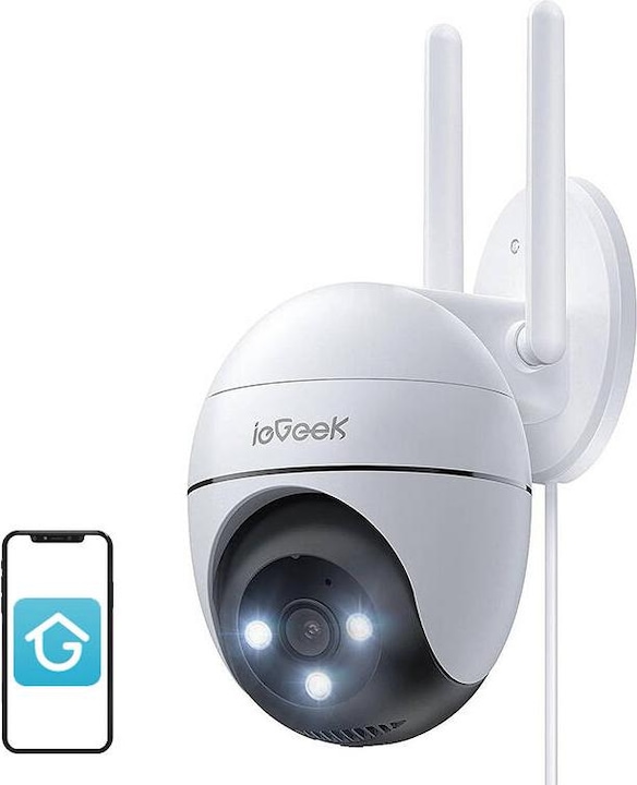 Productafbeelding IeGeek WiFi 3MP draadloze draaibare buitencamera ZS-GQ2 wit