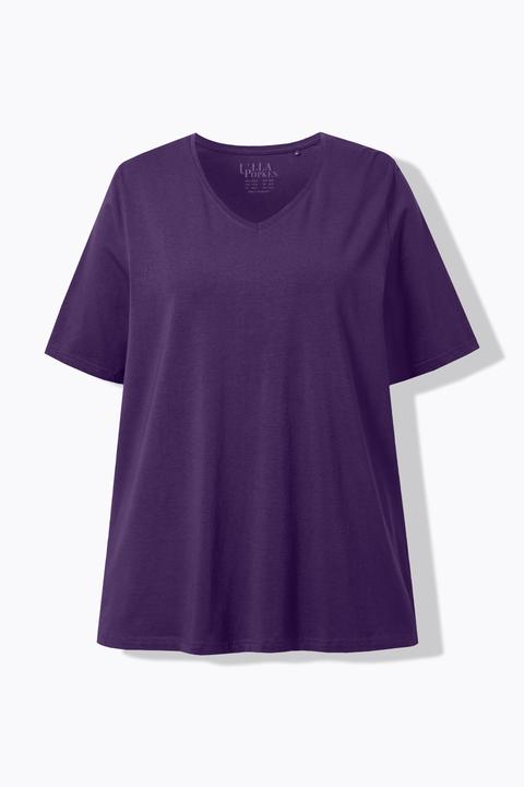 Actual product image Ulla Popken Essential V-Neck Stretch Tee (62)