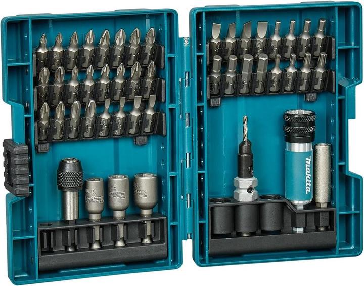 Actual product image Makita D-73461 TORQUE NOZZLE SET 47 PCS. (25mm, SL3, SL5, SL6, HEX6, 2x Hex4, PZ0, PH0, T25, T10, HEX3, T20, SL4, T15, HEX5, 2xPZ3, 4xPZ2, 2xPH1, 2XPZ1, 4xPH2, 2xPH3, Torx bits, HEX4)