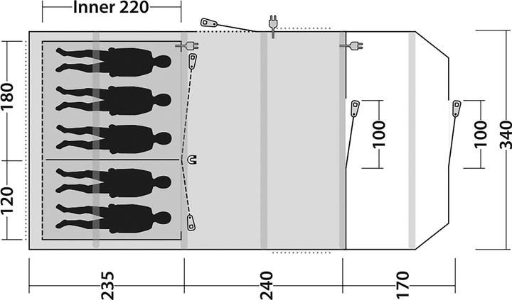 Actual product image Outwell Stonehill 5 Air (Tunnel tent, 27.50 kg, 5 persons)