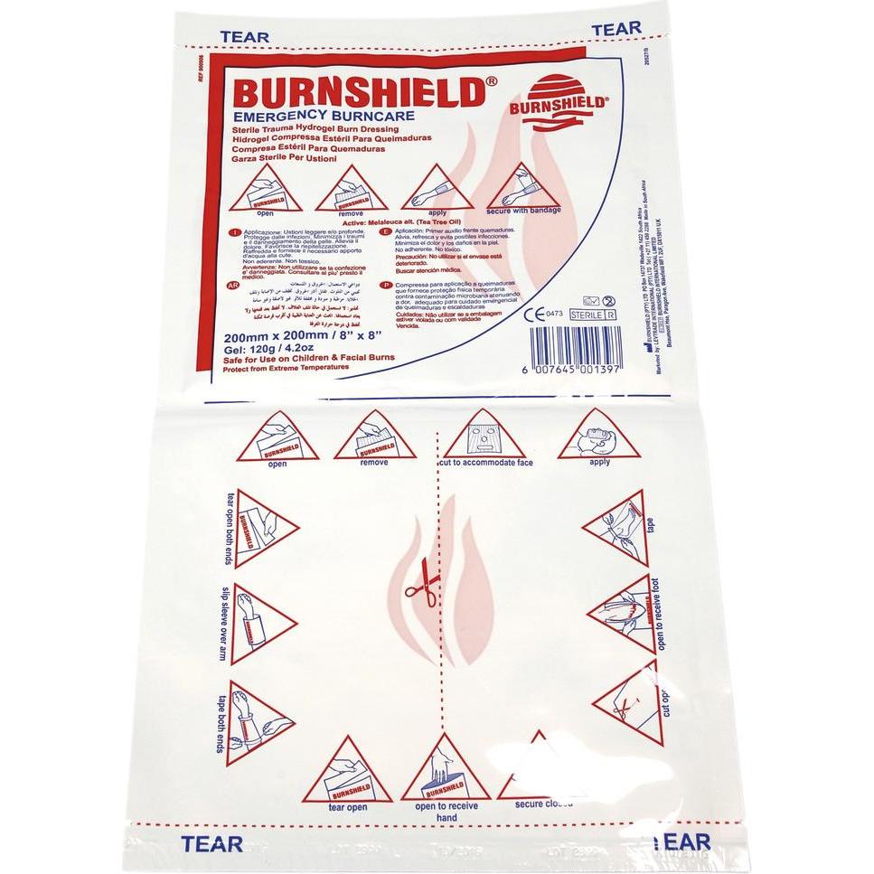 Thumbnail - Burnshield, Pflaster, Brandwundenverband, Kompresse, 20 x 20 cm (25 x)