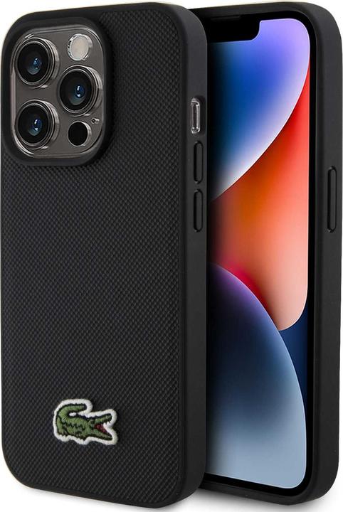 Actual product image Lacoste LCHMP15XPVCK iPhone 15 Pro Max 6.7" czarny/black hardcase Iconic Petit Pique MagSafe (Apple iPhone 15 Pro Max)