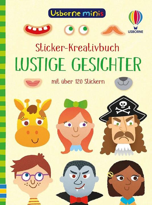 Immagine prodotto Usborne Minis - Libro creativo con adesivi: Facce divertenti