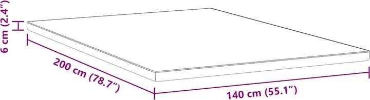 Produktbild vidaXL Memory Foam Topper (140 x 200 cm)