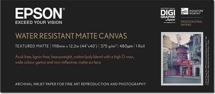 Epson Water resistant canvas, matt - roll (111.8 cm x 12.2 m) - 1 roll(s) - for Stylus Pro... (375 g/m²)