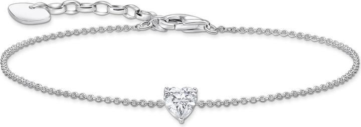 Immagine prodotto Thomas Sabo Bracciale con cuore di zirconi bianchi in argento (19 cm, Argento 925)