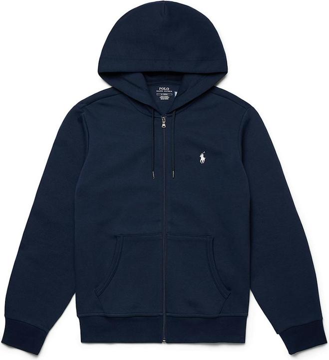Ralph Lauren Double Knit Zip-Up Hoodie Aviator Navy/White (S)