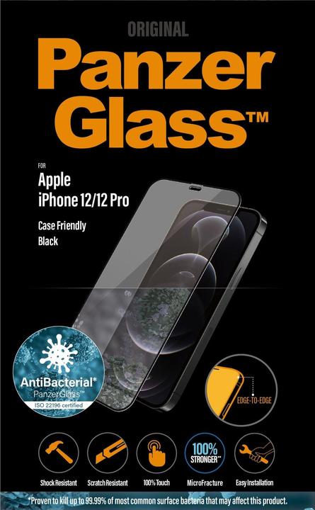 Actual product image PanzerGlass Edge-to-Edge (1 Piece, Apple iPhone 12, Apple iPhone 12 Pro)