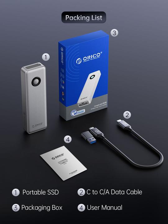 Produktbild Orico 4TB R3700 Type-C R3700:W3000 (4 TB)