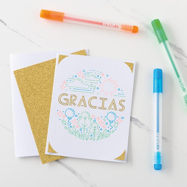 Productafbeelding Cricut Joy Glitter Gelpennen 10-pack Regenboog + Roze Bruin Zwart (P)