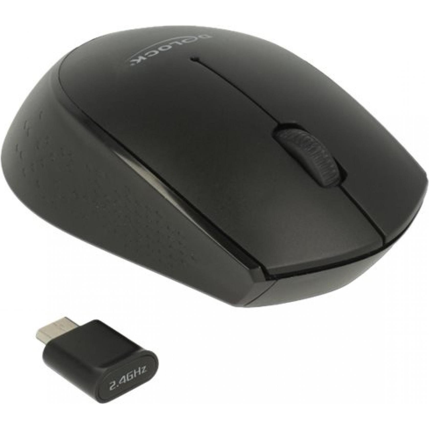 Delock 12526 (Senza fili), Mouse, Nero