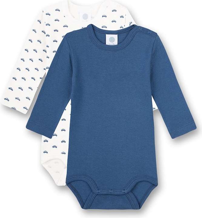 Immagine prodotto Sanetta Body a maniche lunghe 2 Pack blu/bianco Gr. 56 (56)