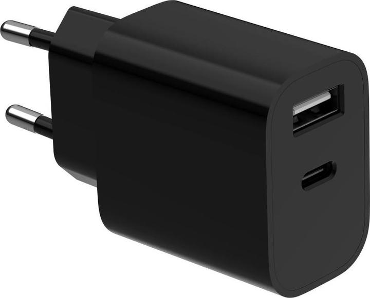 Image du produit Gembird Chargeur secteur - 1x USB-C + 1x USB-A 12W (Noir) (12 W, 2 ports)