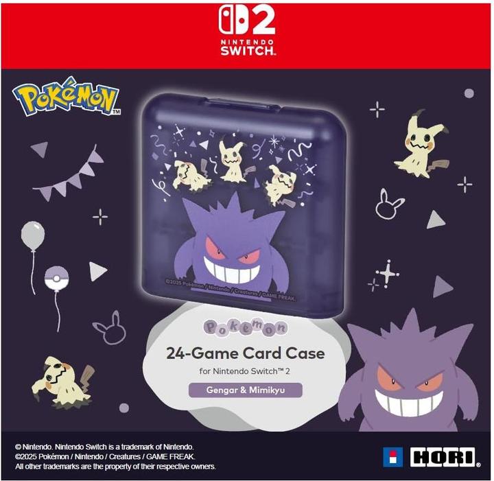 Actual product image HORI Game Card Case Protective Cover 24 Gengar + Mimigma (Switch, Switch 2, Switch Lite, Switch OLED)