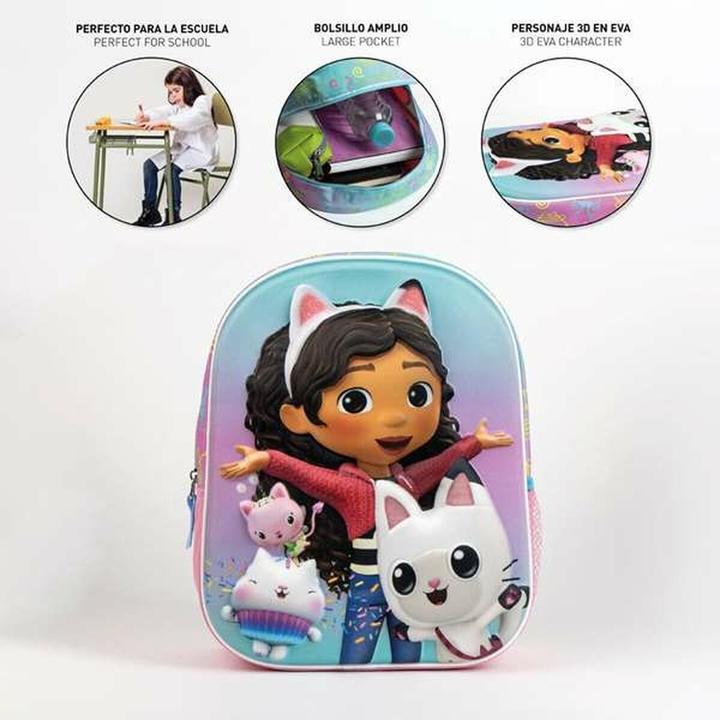 Image du produit Cerda Schulrucksack 3D Gabby's Dollhouse Rosa 25,0 x 31,0 x 10,0 cm