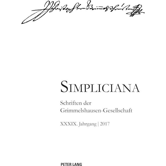 Simpliciana XXXIX (2017), Fachbücher von Peter Hesselmann
