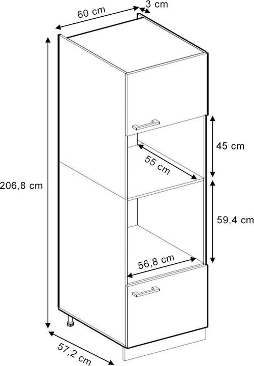 Actual product image Vicco R-Line (60 x 57.5 x 207 cm)