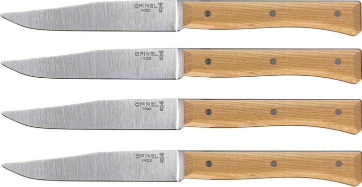 Actual product image Opinel Facette ash, smooth, Box of 4 (4 Piece, Knife)