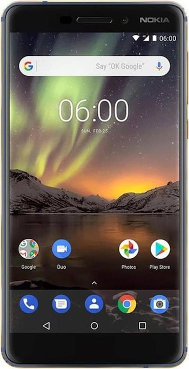Produktbild Nokia 6.1 (32 GB, Blue, 5.50", Hybrid Dual SIM, 16 Mpx, 4G)