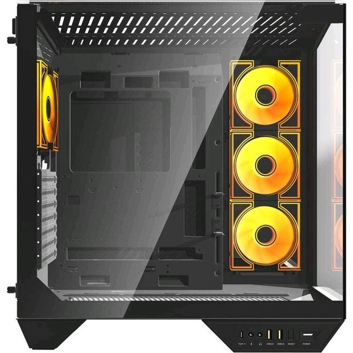 Darkflash Tech DY470 (ITX, ATX, mATX), PC Gehäuse, Schwarz