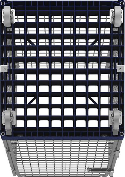 Actual product image kaiserkraft Wire mesh container with plastic roll plate