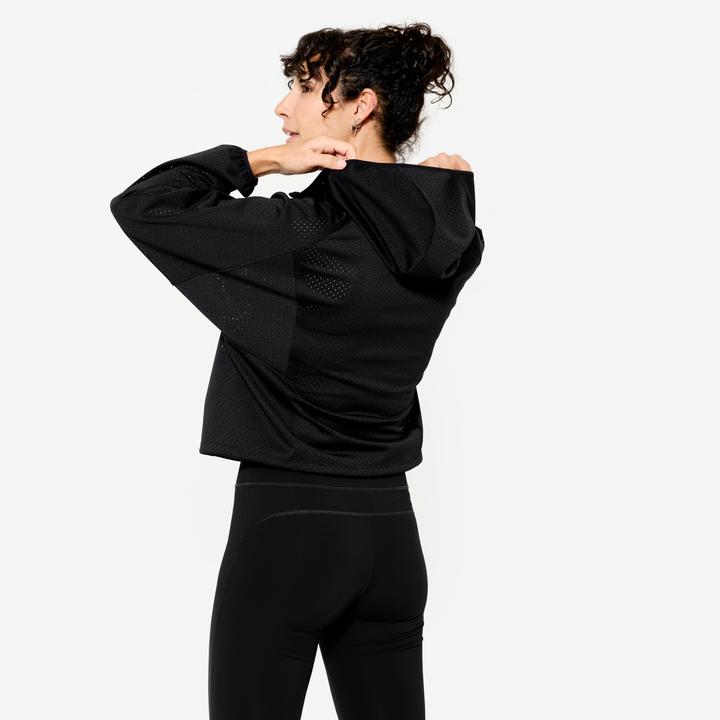 Produktbild Domyos Trainingsjacke Damen perforiert - Light schwarz (M)